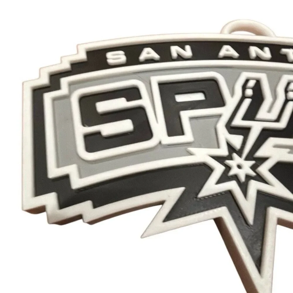 San Antonio Spurs NBA Basketball Logo Hanging Charm/Tag Black Gray White